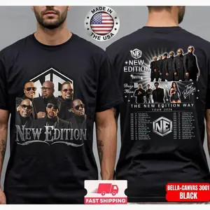 New Edition 2026 World Tour T-Shirt, Front & Back Design Included Tee, Unisex Shirt