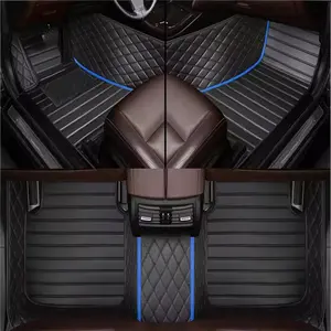 Custom Car Floor Mat For VW Passat b7 2012~2015 Hummer h3 2008~2010 BMW F10 2010~2013 Ford Focus 2 2005~2011 Left/Right -hand Drive Auto Interior Accessories Fashion Stripe Styling Carpet Waterproof Design Full Coverage