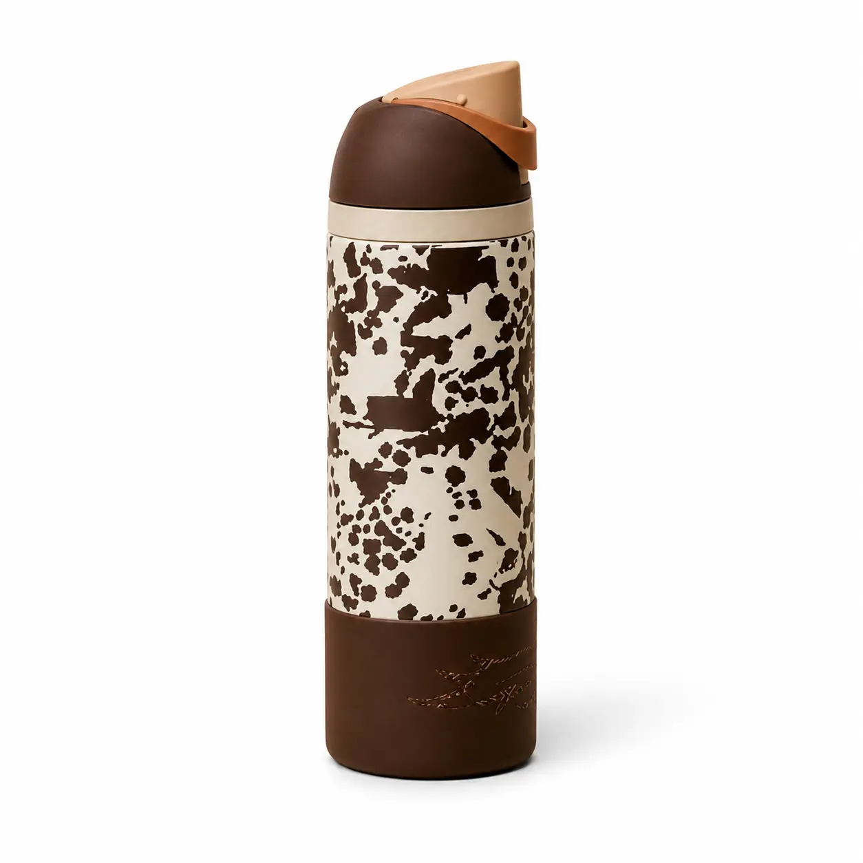 Owala 32oz Cow Print Water Bottle – Trendy Western Style, Insulated Leakproof Tumbler for Gym & Travel Hydration