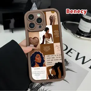 for iPhone 13 Self - Affirmation Art Pattern TPU Phone Case for iPhone 15 16 14 Pro Max 13 12 11 XR XS Plus E Shockproof Non Slip Military-Grade Protection Silicone Cover Smartphone Casing