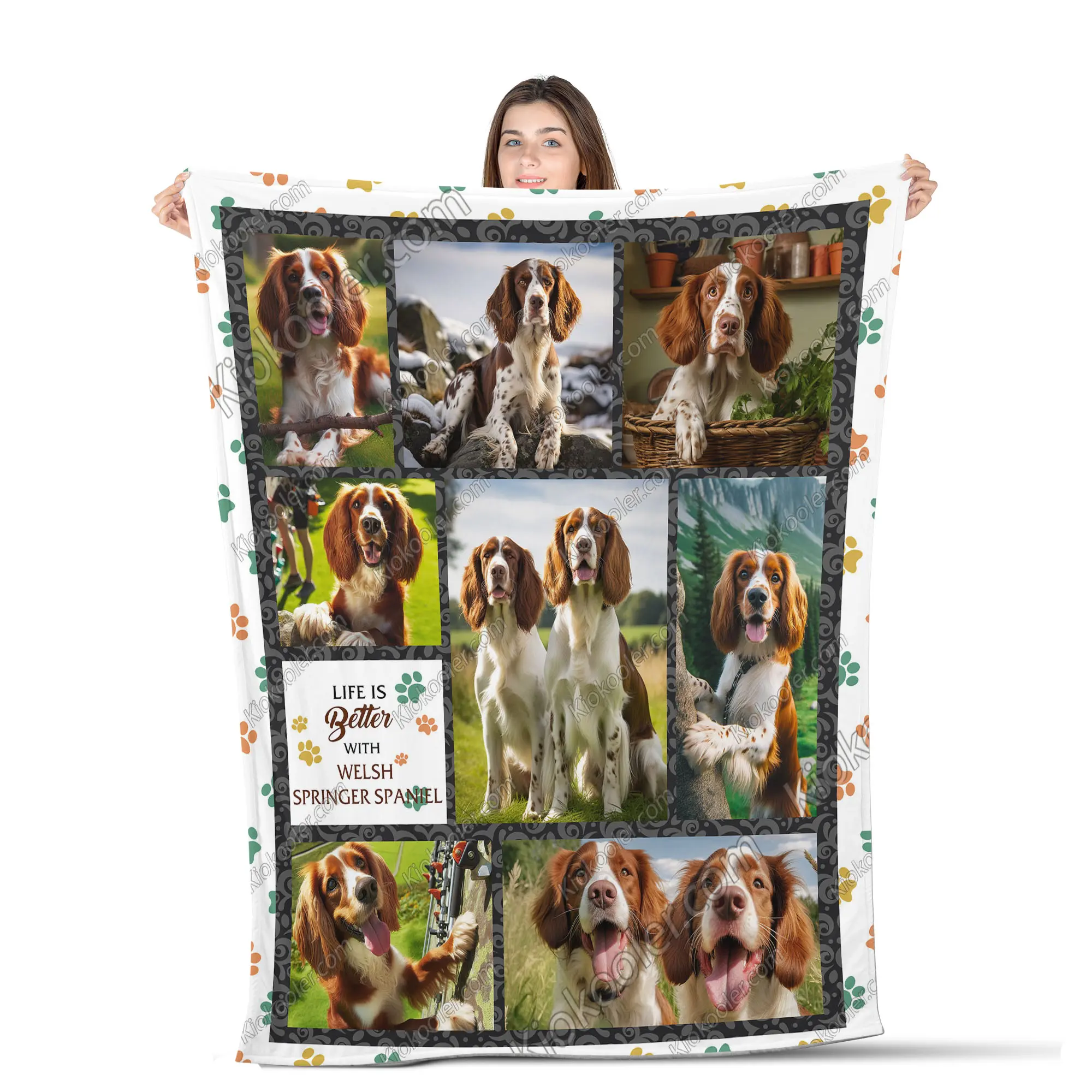 Life Is Better With Welsh Springer Spaniel Dog All Season Blanket, Welsh Springer Spaniel Dog Decor, Gifts For Dog Lovers, Sofa Throw Blanket Comfort Warmth Soft Blanket Fleece Blanket, Sherpa Blanket
