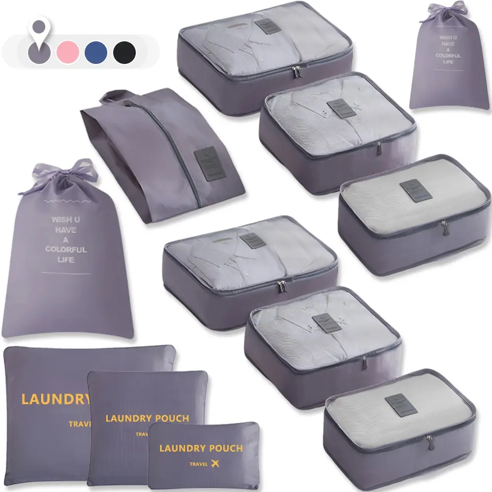 15pcs Travel Organizing Bag Set, Packing Cubes, Washbag, Clothing Bags, Underwear Bag, Toiletry Bag, Shoe Bag, Travel Essentials, Travel Storage Bags, Travel Organizer Bags