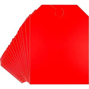 Red 50 Packs Blank  Mirror Hang Tags 8.5 x 11.5 Inches   Tags  Price  Mirror Hang Tags/Door Hanger Tags/Blank Tags