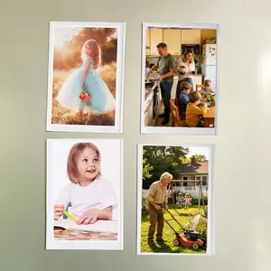7pcs Magnetic Photo Frames, Fridge Magnet Photo Album Frames, Mini Frames, Compact Family Memory Photo Display Frames, Photo Card Displays for Home Rooms, Living Rooms and Office Décor Christmas