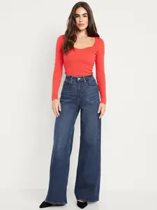 Old Navy Women's Extra High-Waisted Super Wide-Leg Jeans Old Navy Women's Extra High-Waisted Super Wide-Leg Jeans