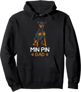 Min Pin Dad Miniature Pinscher Dog Father Father´s Day Men Pullover Hoodie
