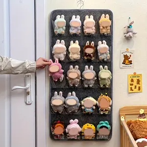 1 piece doll storage hanging bag or toy net, 5-layer with 20 compartments, door-mounted storage bag for dolls, suitable for small dolls and toys, toy storage box, compatible with LABUBU (Model: DM583)