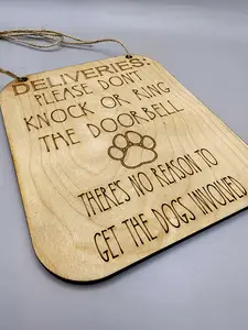 Doorbell Sign, Delivery Door Sign, Do Not Disturb Sign, Don't Ring Door Bell Sign, Wood Door Sign, Funny Door Sign Decor Christmas Hanger Wooden Gift