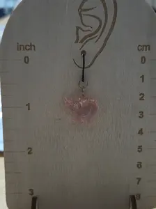 pink Elephants Dangly Plastic Hook Earrings