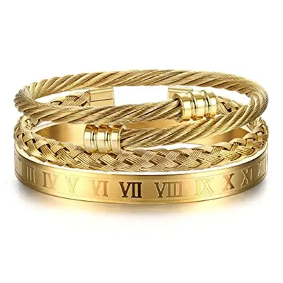Stainless Steel Bangle Bracelets Set TikTok Shop