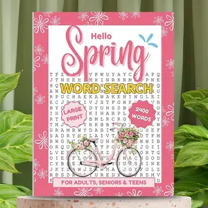 2026 Spring New Word Search Book, Puzzle Game, Family Fun Game, Casual Intelligence, Commute Entertainment, Family Interaction Choice (no Pen Included)