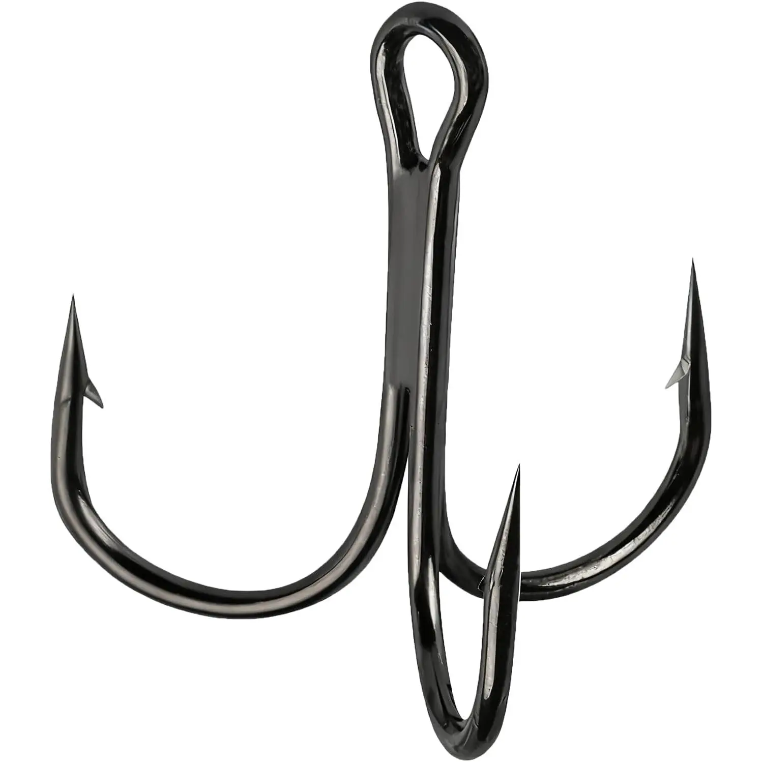 100pcs Super Sharp Solid High Carbon Steel Triple Barbed Treble Fishing Hooks Available in Sizes 2 4 6 8 10 12