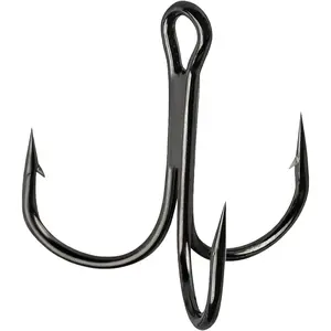 100pcs Super Sharp Solid High Carbon Steel Triple Barbed Treble Fishing Hooks Available in Sizes 2 4 6 8 10 12