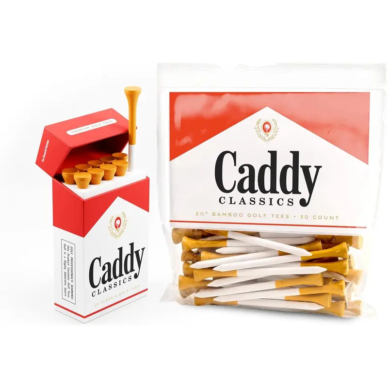 cigarette tee holder Caddy Classics Golf Tee Holder Assortment – Durable, Reusable Magnetic Lid  Containers with Bamboo and Plastic Tees, Sizes 1 1/2