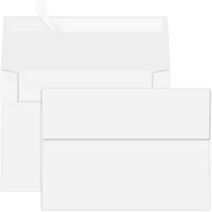 100 Packs 5x7 White A7 Envelopes for Card Invitation Wedding Birthday Party Baby Shower