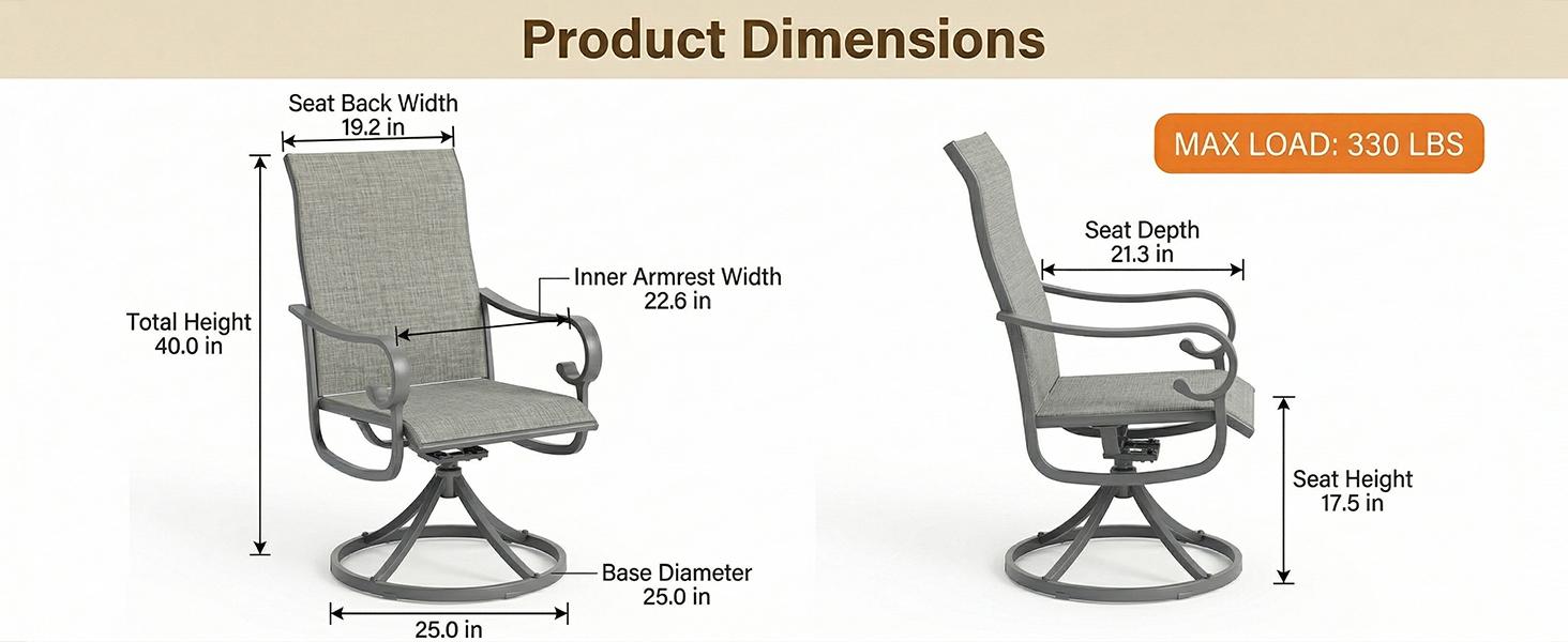SOLVYA Rocking Bistro Chairs Set, All Weather Metal Outdoor Patio Chairs, Rocker Chairs for Backyard, Poolside, Garden, Balcony