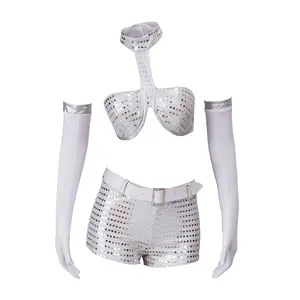 Austin Powers Inspired Goldmember Era Women's Silver Retro Party Costume - 1960s Themed Halloween & Cosplay Outfit
