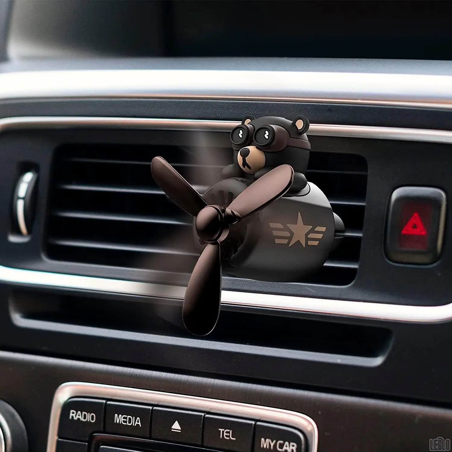 Teddy Bear Cute Car Air Freshener Scent Diffuser - Perfume Fan Aromatherapy Diffuser Cute Car Accessories Essential Oil Diffuser（2pcs)