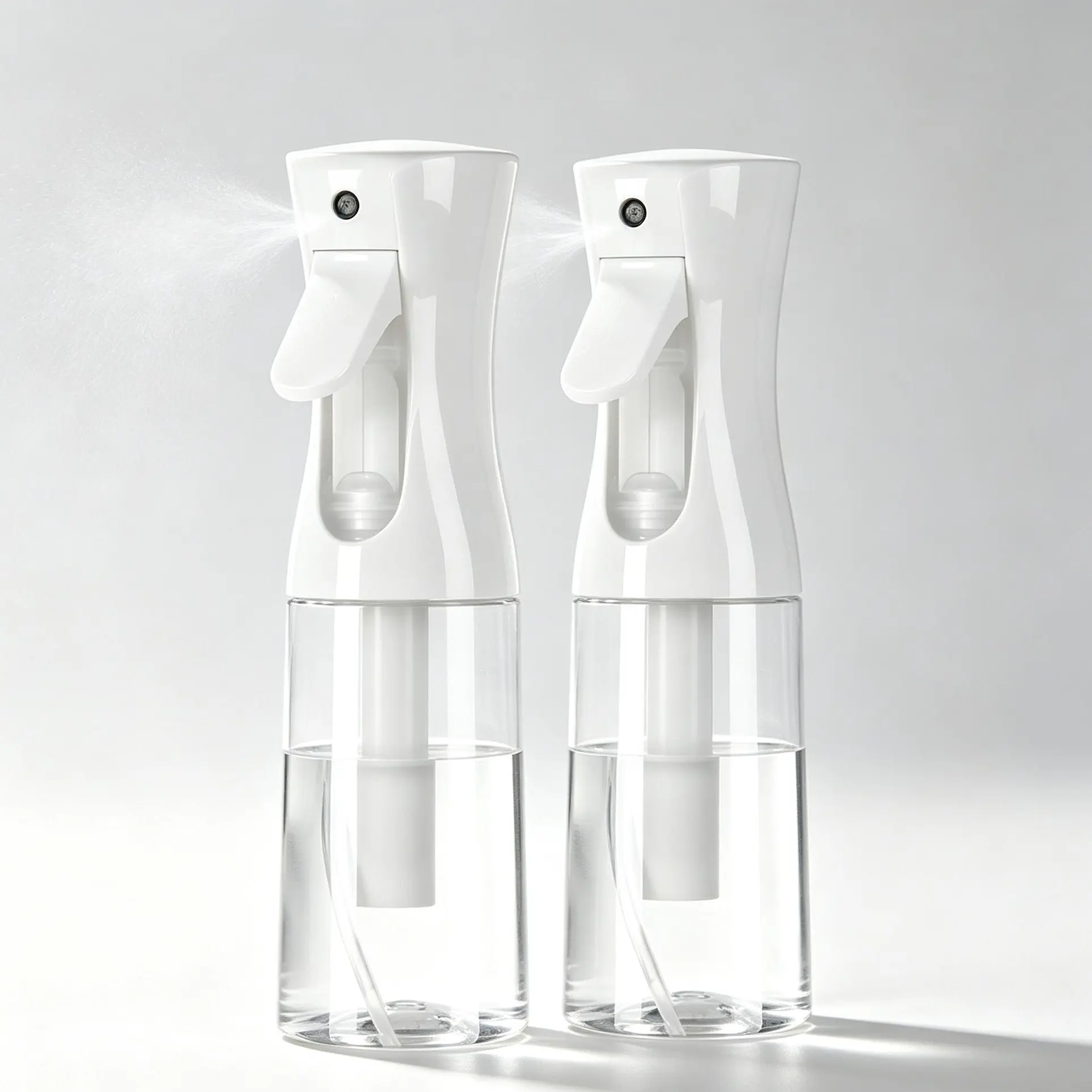 Handheld 2-Pack Continuous Spray Bottles - Ultra Fine Mist Sprayer, 7.04 oz/200 mL Water Bottles for Hairstyling, Cleaning (Salon Use)
