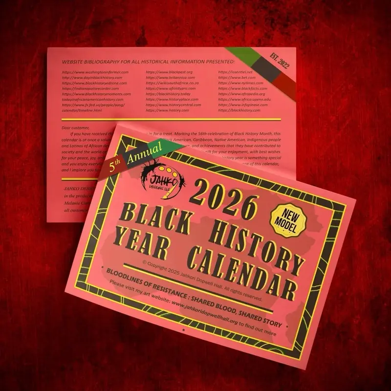 Black History Year Calendar - Jahko Designs