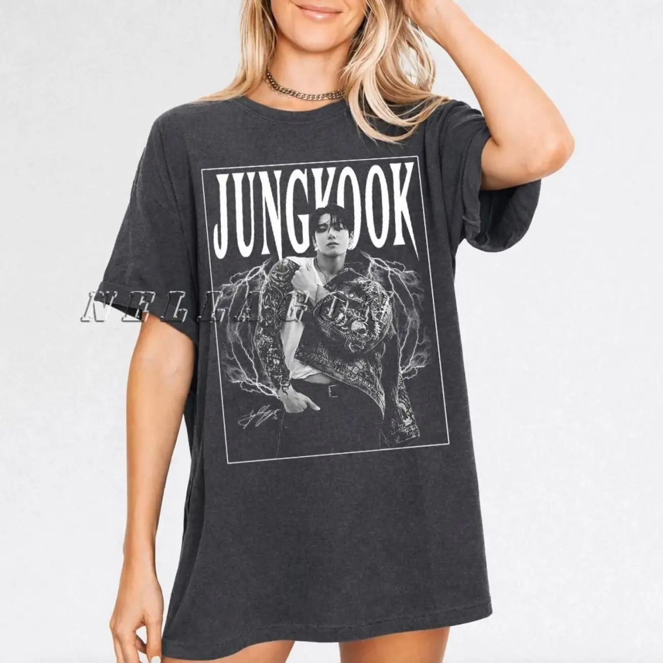 Inspired Jungkook Graphic Shirt: Vintage Style K-Pop Fan Apparel | Jung Kook Gifts For Women and Man Unisex T-Shirt 9UG