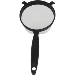 Plastic Strainer, Black, 6-Inch,1 Count (Pack of 1)