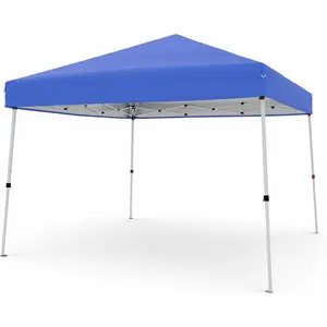 Canopy Tent, 10X10 FT Pop Up Canopy Outdoor Instant Tent Slant Legs with Carrying Bag, Portable Gazebo Shelter for Patio Deck Garden Beach - 8X8 FT Canopy Cover (Blue)