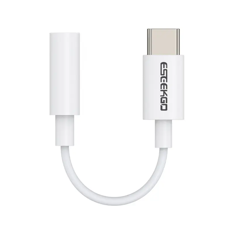 ESEEKGO High-Quality USB Type-C to 3.5mm Aux Headphone Adapter Dongle - 10,000+ Bend Lifespan, Twist-Resistant, HD Audio, Plug-and-Play, Car Stereo Ready, Auxiliary Input for iPhone 17, Galaxy S24 to Connect Your Music