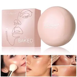 Natural Face Glow Highlighter Powder, Soft Sparkle Finish for Everyday Wear, Waterproof Illuminating Powder for Subtle Contour & Radiant Cheekbones, Lightweight No Chunk