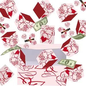 Valentines Gifts for Her Him Surprise Money Gifts Box - Exploding Flying Butterfly Money Gift Box for Women Men Kids - Pop Up Boxes for Valentine Explosion Gift Box Birthday Anniversary