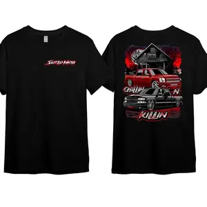 Suelo Mob Chillin N Killin Tee - Edgy T-Shirt, Soft Cotton Crewneck Shirt for Men and Women, Gift for Him or Her, Unisex Stylish Tee Tropical