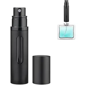 Refillable Perfume Atomizer Travel Bottle 5ml Leakproof Luxury Travel Perfume Refillable Bottle, Portable Perfume Atomizer (Black)