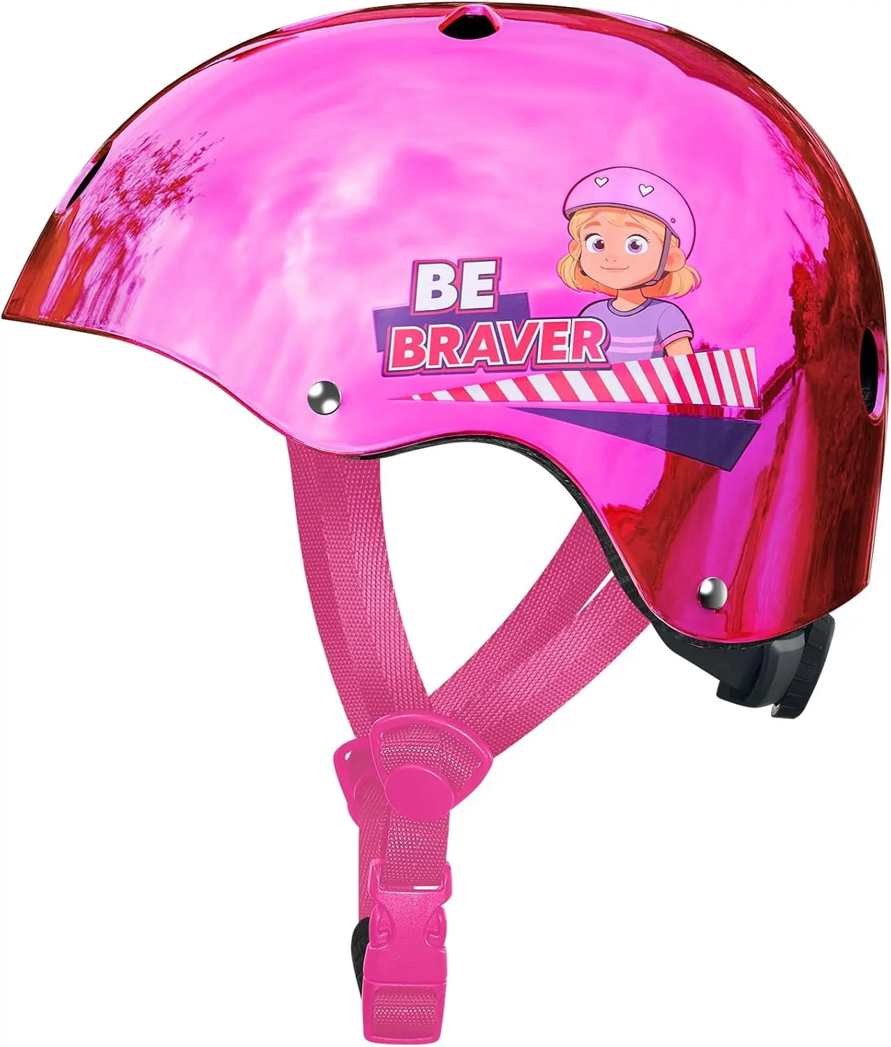 Odoland Kids' Bike Helmet for Girls (Ages 3-8), Adjustable 48-54cm Safety Helmet for Cycling, Skating, Outdoor Sports
