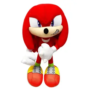 Sonic The Hedgehog - Knuckles Grin Plush 10"H - 10 Inch Tall Plush Toy with Iconic Grin Design for Kids & Adults - Perfect Gift