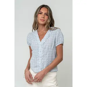 Annabeth Plaid Top