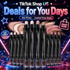 LUXAZA 6PCS / 10PCS Eyeshadow Stick,Shimmer And Matte Brown Metallic Cream Eyeshadow Pencil Crayon with Smudge-proof & Waterproof, Eye Brightener Stick Cream Eyeshadow Stick Set Makeup Cosmetic Christmas gifts #SummerVibes #Summervibes
