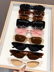 Women's Classic Casual Sunglasses Set, Trendy Casual Sunglasses, Perfect for Afternoon Tea Dates, Driving, Daily Life, 9 Pairs, Stylish and Versatile