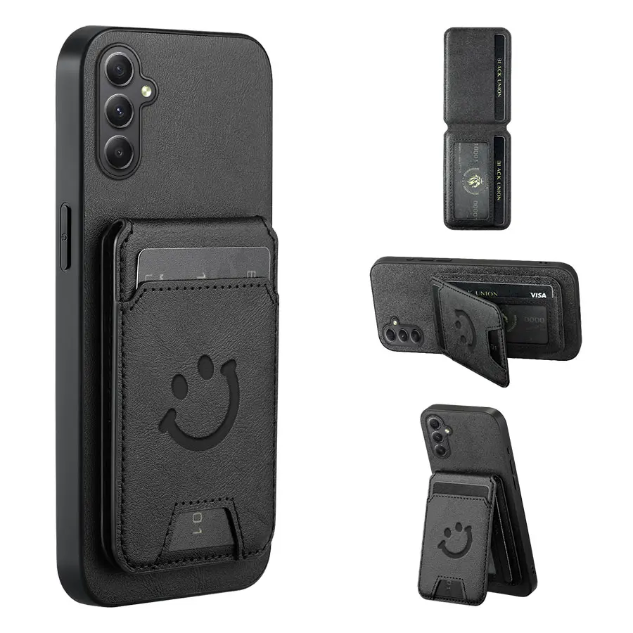 Luxury PU Leather Card Bag Phone Case Cover Protective For Samsung S24 Ultra/S24+/S23plus/S22+/S21FE/S20plus/note10/note20 Accessories Smartphone Protection