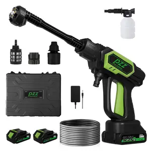 PZZ Cordless Pressure Washer, 1000 PSI Portable Power Washer with 2pcs 21V Battery & Charger, 6-in-1 Nozzle and 17FT Hose, Handheld Power Washer for Home, Garden and Car Cleaning tiktokshopspringglowup