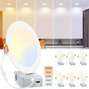 New modern Lighting LED Fixture 120 Volt With Five Color Temperatures and Dimming Capabilities Suitable for Wet Locations Energy Efficient Space Saving Easy Installation Suitable For Kitchen Restaurant Bedroom Basement and Office Lighting Best Sellers