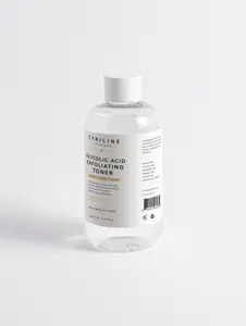Glycolic Acid Exfoliating Toner with Cranberry Extract - Gentle Evening Facial Toner for Sensitive Skin, Promotes Smoother Complexion