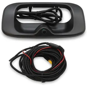GM1916102 Tailgate Handle Backup Camera Compatible with 1999-2007 Silverado/Sierra 1500 2500 3500HD Pickups Reversing Rear View Park Assist Camera W/12V Power Cable 15046512 15228539
