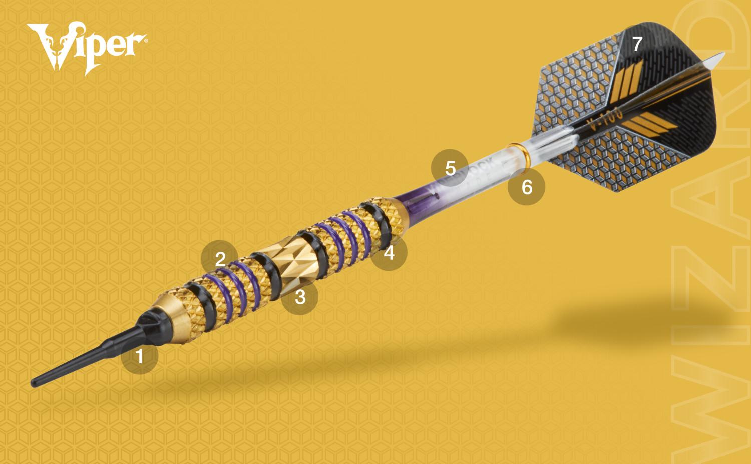 Viper Wizard Blue/Black Soft Tip Darts 18 Grams