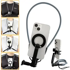 Adjustable Smartphone Chest Strap Mount, Ideal for Cycling Running Motorcycle Driving Video Recording Shockproof Waterproof Design