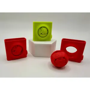 3D Printed PLA Plastic Elephant-Embossed Fidget Cube - 3D Printed Fidget Toys for Adults, Stress Relief Collectible Figurine
