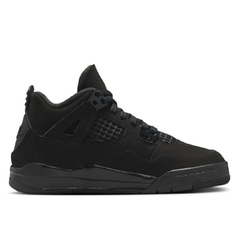 Little Kid's Jordan 4 Retro OG "Black Cat" Black/Black-LT Graphite (IB4388 010)