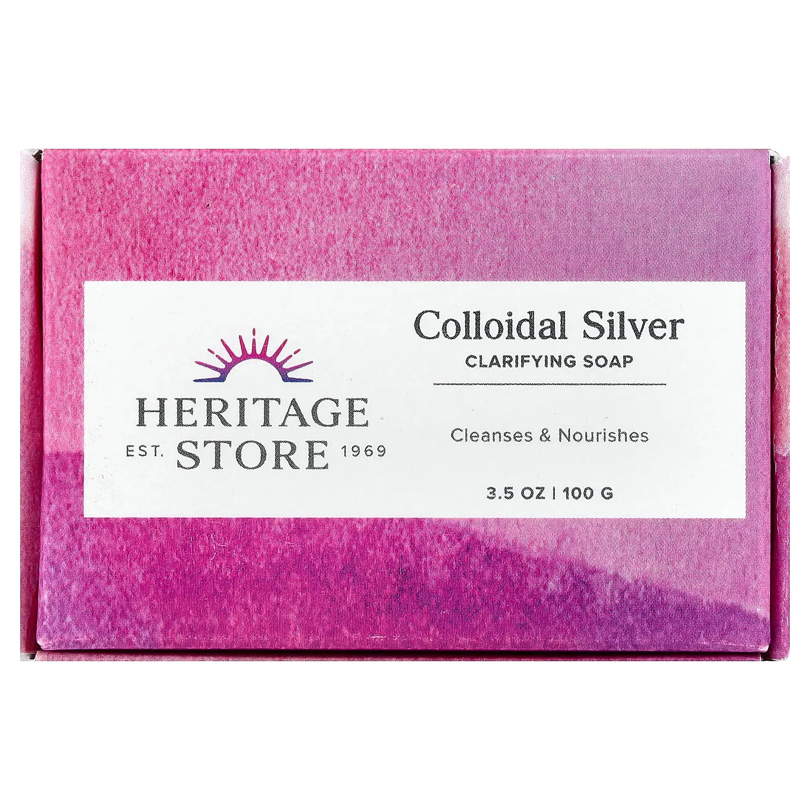 Heritage Store Colloidal Silver Clarifying Bar Soap, 3.5 oz (100 g)