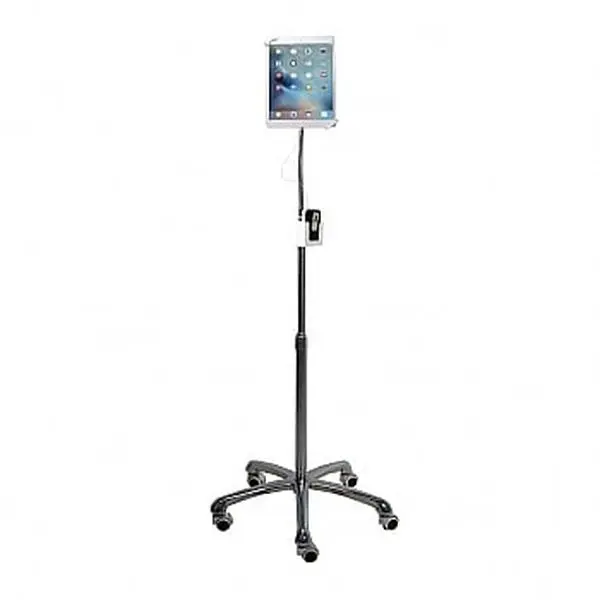 Cta Digital PAD-SHFS Heavy-Duty Security Gooseneck Floor Tablet Holder, Silver Tablet Accessories, Room Accessories for Landscape Viewing