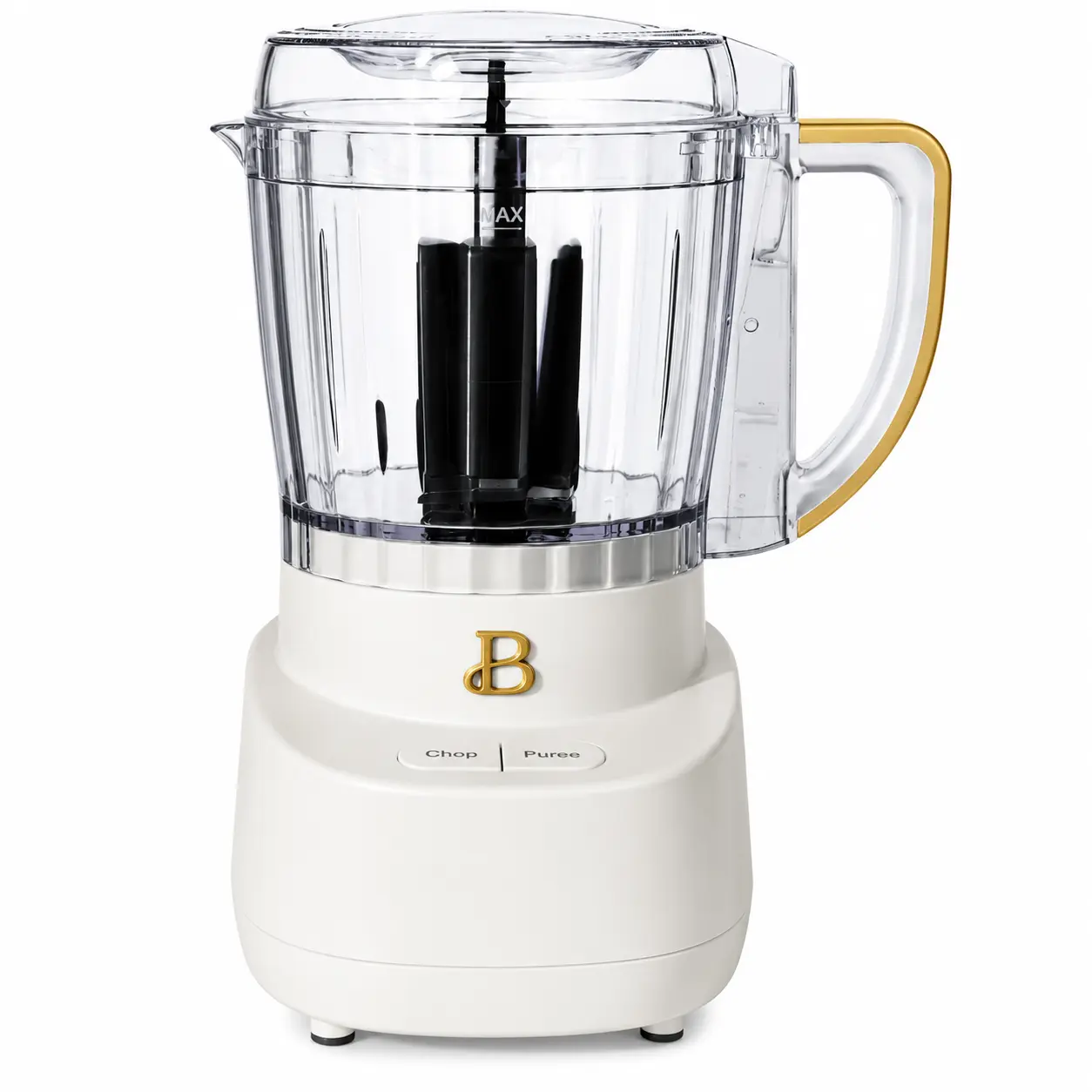 3-Cup Electric Food Chopper, Compact Food Processor with Chop & Puree Functions, White