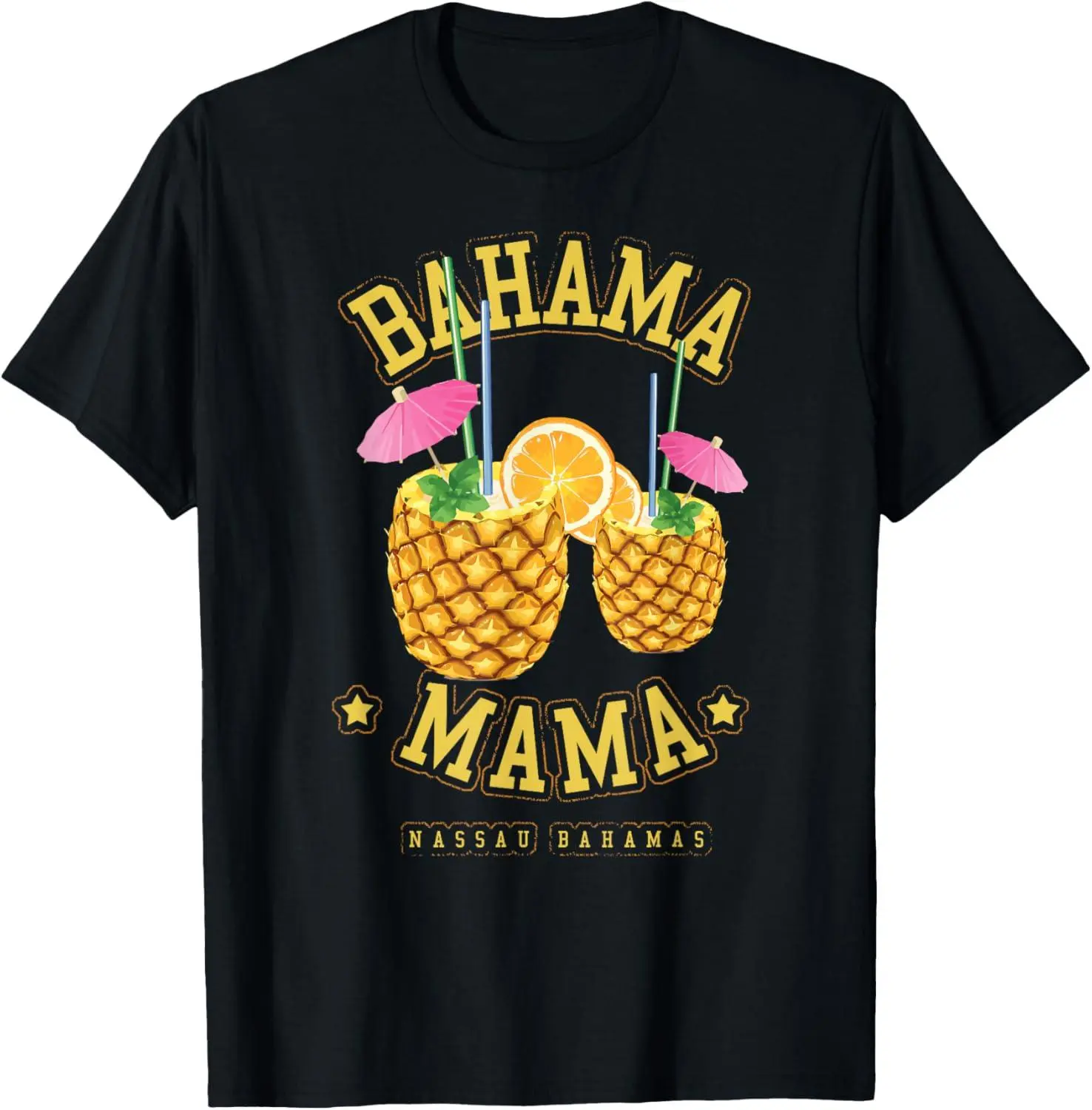 Women's 100% Cotton Short-Sleeve Nassau Bahamas Independence Souvenir T-Shirt, Round Neck, Graphic, Comfortable Soft Fit, Natural Fabric, Casual Streetwear Fashion Tops, Shortsleeve